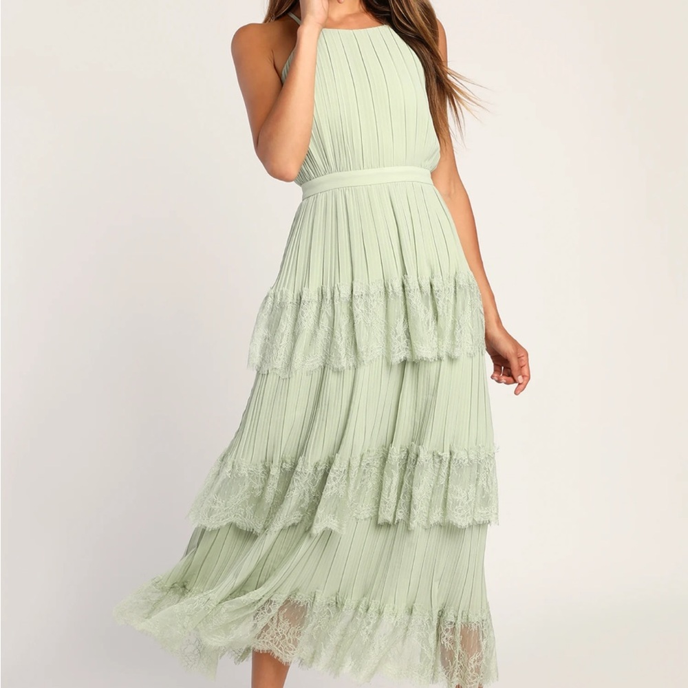 NWT - Lulus Sage Green Dress Size XS